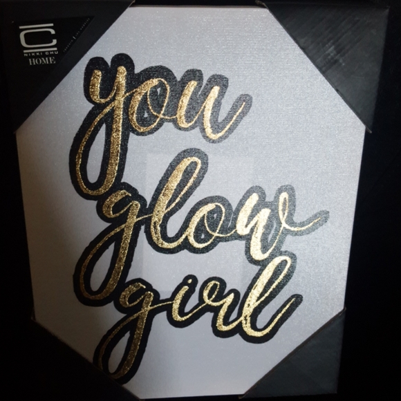 ❤NEW Nikki Chu YOU GLOW GIRL Canvas Artwork❤ - Picture 5 of 5